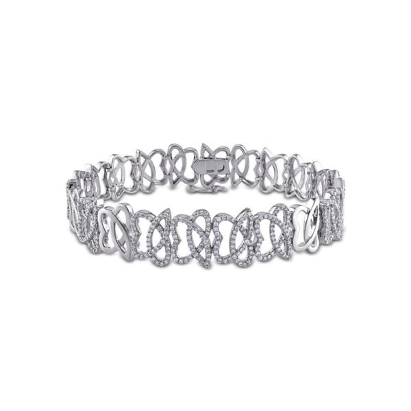 X Diamond Bracelet In 14k